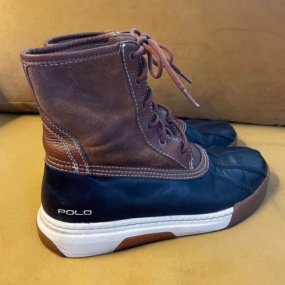 Ralph Lauren Declan leather duck boots 7D - Picture 2 of 7